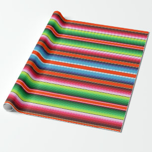 Traditionele Spaanse Serape Fiesta Mexicaanse Blan Cadeaupapier