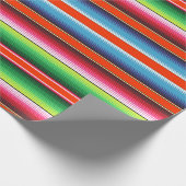 Traditionele Spaanse Serape Fiesta Mexicaanse Blan Cadeaupapier (Hoek)