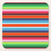 Traditionele Spaanse Serape Fiesta Mexicaanse Blan Kartonnen Onderzetters (Voorkant)