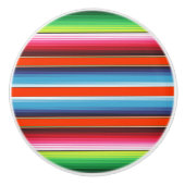 Traditionele Spaanse Serape Fiesta Mexicaanse Blan Keramische Knop (Voorkant)