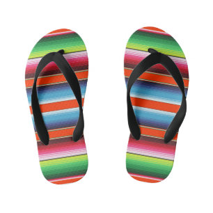 Traditionele Spaanse Serape Fiesta Mexicaanse Blan Kinder Teenslippers