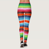 Traditionele Spaanse Serape Fiesta Mexicaanse Blan Leggings (Achterkant)