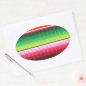Traditionele Spaanse Serape Fiesta Mexicaanse Blan Ovale Sticker (Envelop)