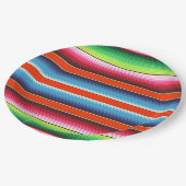 Traditionele Spaanse Serape Fiesta Mexicaanse Blan Papieren Bordje (Gekanteld)