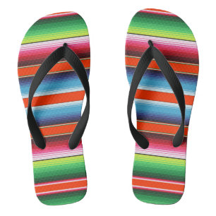 Traditionele Spaanse Serape Fiesta Mexicaanse Blan Teenslippers