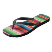 Traditionele Spaanse Serape Fiesta Mexicaanse Blan Teenslippers (Schuin)