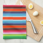 Traditionele Spaanse Serape Fiesta Mexicaanse Blan Theedoek (Quarter Fold)