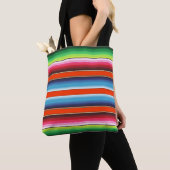 Traditionele Spaanse Serape Fiesta Mexicaanse Blan Tote Bag (Dichtbij)