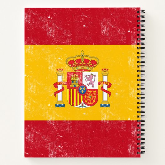 Traditionele Spaanse vlag Recipe Cookbook Notitieboek (Achterkant)