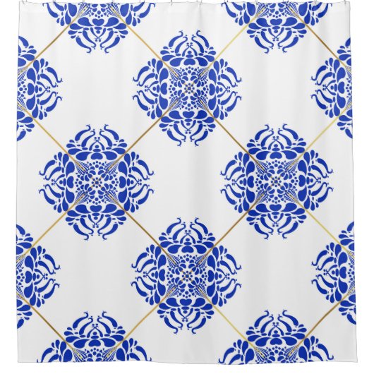 Traditionele spanje naadloos. Spaanse cerami Douchegordijn (Voorkant)