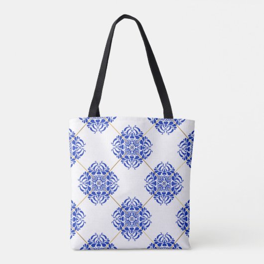 Traditionele spanje naadloos. Spaanse cerami Tote Bag (Achterkant)