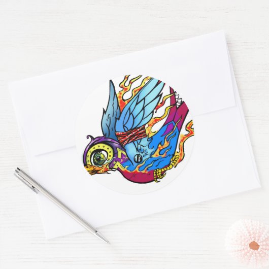 Traditionele Sparrow Sticker (Envelop)