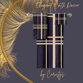 Traditionele speldenzwart, botercrème, donkere pru bad handdoek