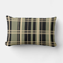 Traditionele speldenzwart, botercrème, Sage Green Kussen