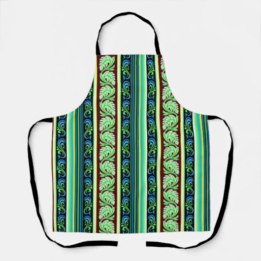 Traditionele Sri Lankaanse keuken (bladpatroon) Schort (Voorkant)