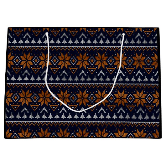 Traditionele stammenpleisters voor abstracte sierp groot cadeauzakje (Voorkant)