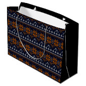 Traditionele stammenpleisters voor abstracte sierp groot cadeauzakje (Achterkant Gekanteld)