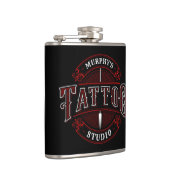 Traditionele stijl ADD NAME Tattoo Studio Winkel Heupfles (Rechts)