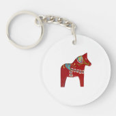 Traditionele stijl Dala Horse sleutelhanger (Voorkant)
