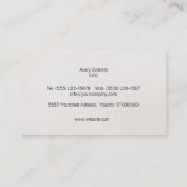 Traditionele stijl Klassieke ondernemer Visitekaartje (Achterkant)
