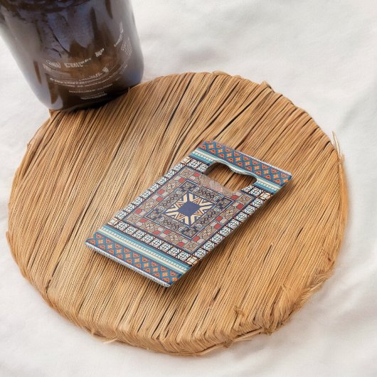 Traditionele stijl kunst creditkaart flessenopener