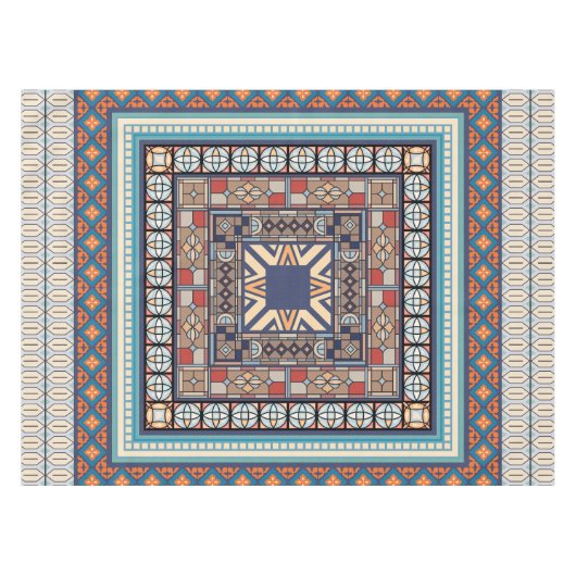 Traditionele stijl kunst tafelkleed (Voorkant (Horizontaal))