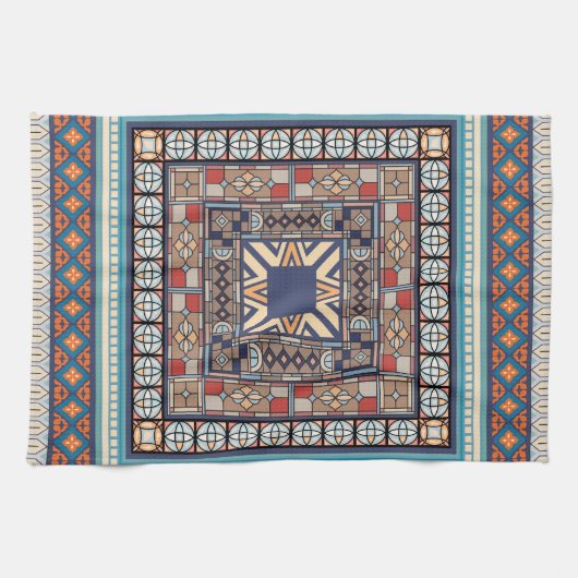 Traditionele stijl kunst theedoek (Horizontaal)