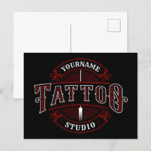 Traditionele stijl voeg de Tattoo van de NAAM van  Briefkaart