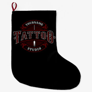 Traditionele stijl voeg de Tattoo van de NAAM van  Grote Kerstsok