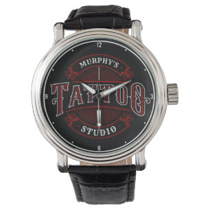 Traditionele stijl voeg de Tattoo van de NAAM van Horloge
