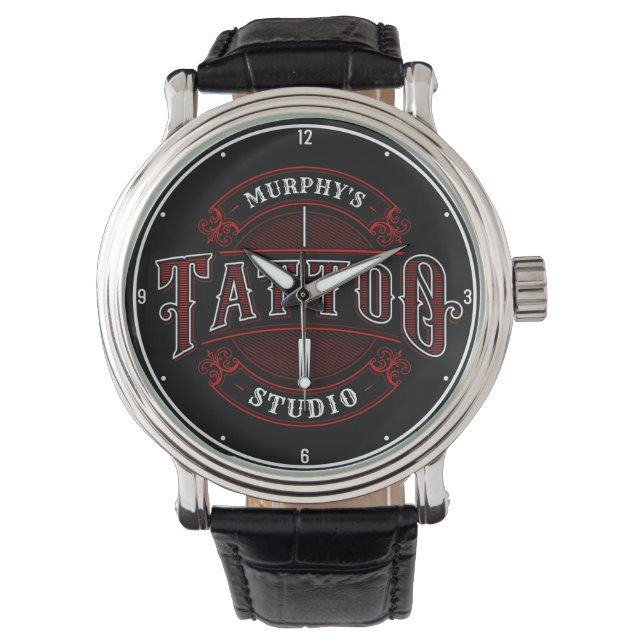 Traditionele stijl voeg de Tattoo van de NAAM van  Horloge (Voorkant)