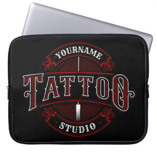 Traditionele stijl voeg de Tattoo van de NAAM van  Laptop Sleeve