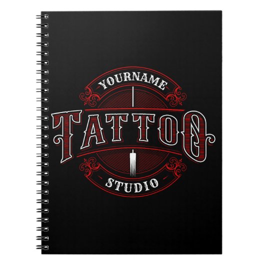 Traditionele stijl voeg de Tattoo van de NAAM van  Notitieboek (Voorkant)
