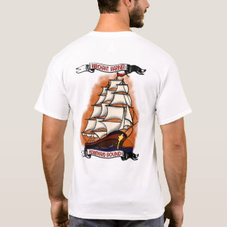 Traditionele stijlkunst met thuisbasis t-shirt