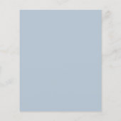 Traditionele Stofblauwe Budget Trouwuitnodiging (Achterkant)