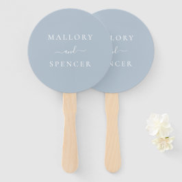 Traditionele Stofblauwe Elegante Bruiloft Handwaaier