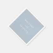 Traditionele stoffige blauwe elegante bruiloft servet (Hoek)