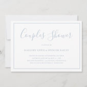 Traditionele stoffige blauwe elegante koppels douc kaart (Voorkant)