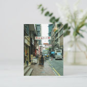 Traditionele straatscene in Hongkong Briefkaart (Staand voorkant)