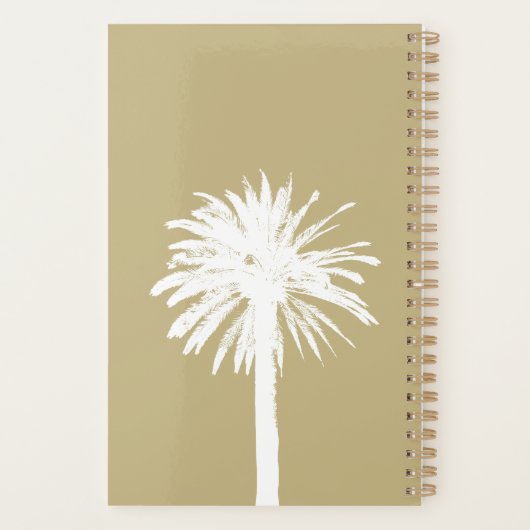 Traditionele strand bruiloft planner met kalender (Achterkant)