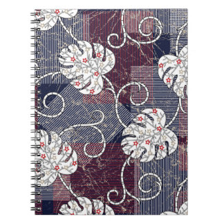 traditionele strepen en bladeren notitieboek