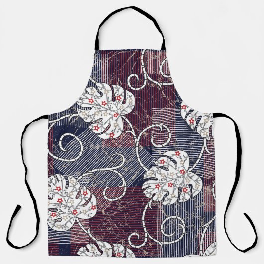 traditionele strepen en bladeren schort (Voorkant)