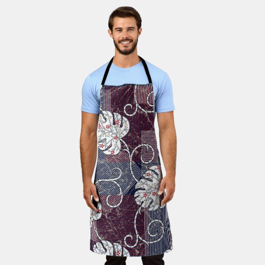 traditionele strepen en bladeren schort (Gedragen)