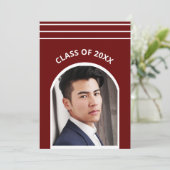 Traditionele strepen Photo Arch Afstuderen Kaart (Staand voorkant)