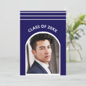 Traditionele strepen Photo Arch Afstuderen Kaart (Staand voorkant)