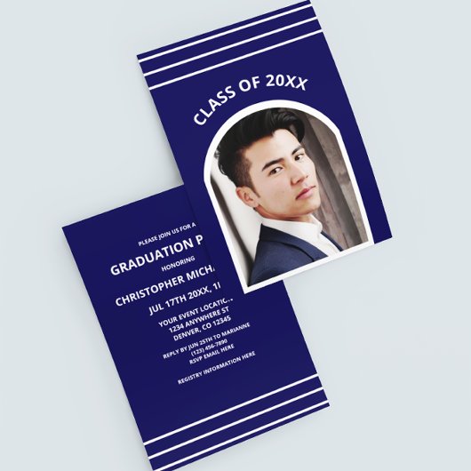 Traditionele strepen Photo Arch Afstuderen Kaart