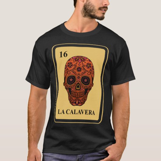 Traditionele Suikerhuul in de Mexicaanse La Calave T-shirt (Voorkant)