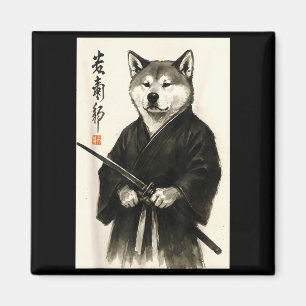 Traditionele Sumi-e esthetische krijger Japanse Magneet