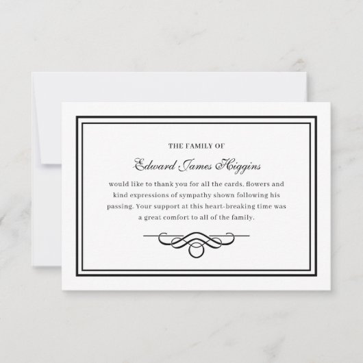 Traditionele sympathie | Begrafenisdank (Voorkant)