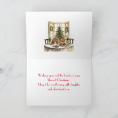 TRADITIONELE TAFEL ZOON EN FAMILIE KERST KAART (Binnen)